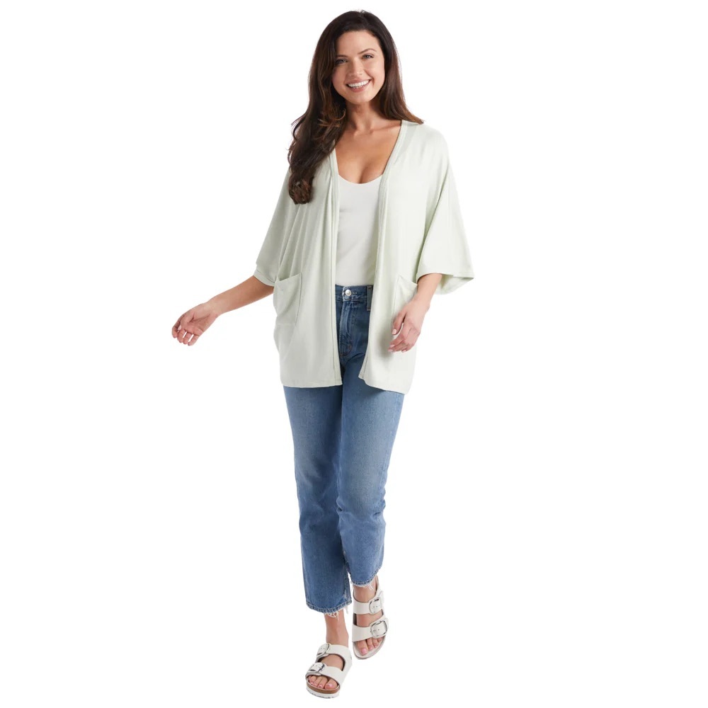 Women's Light Green Cardigan Sweater